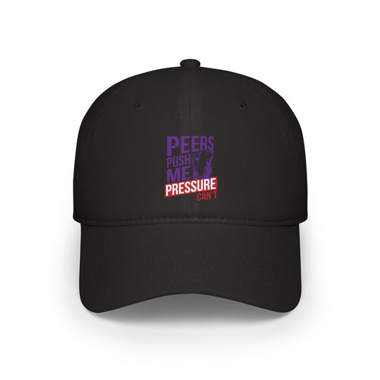 Empowering Low Profile Baseball Cap, Cool Cap for Teens, Casual Cap Gift for Students, Stylish Dad Hat, Pressure Can’t Hat