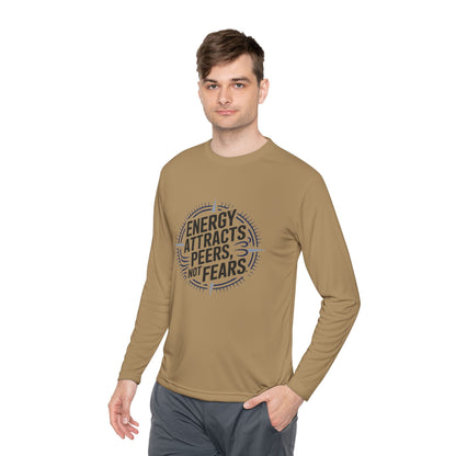 Motivational Long Sleeve Tee - Energy Attracts Peers, Not Fears, Inspirational T-Shirt, Unisex Top for Everyday Wear, Perfect for [...]