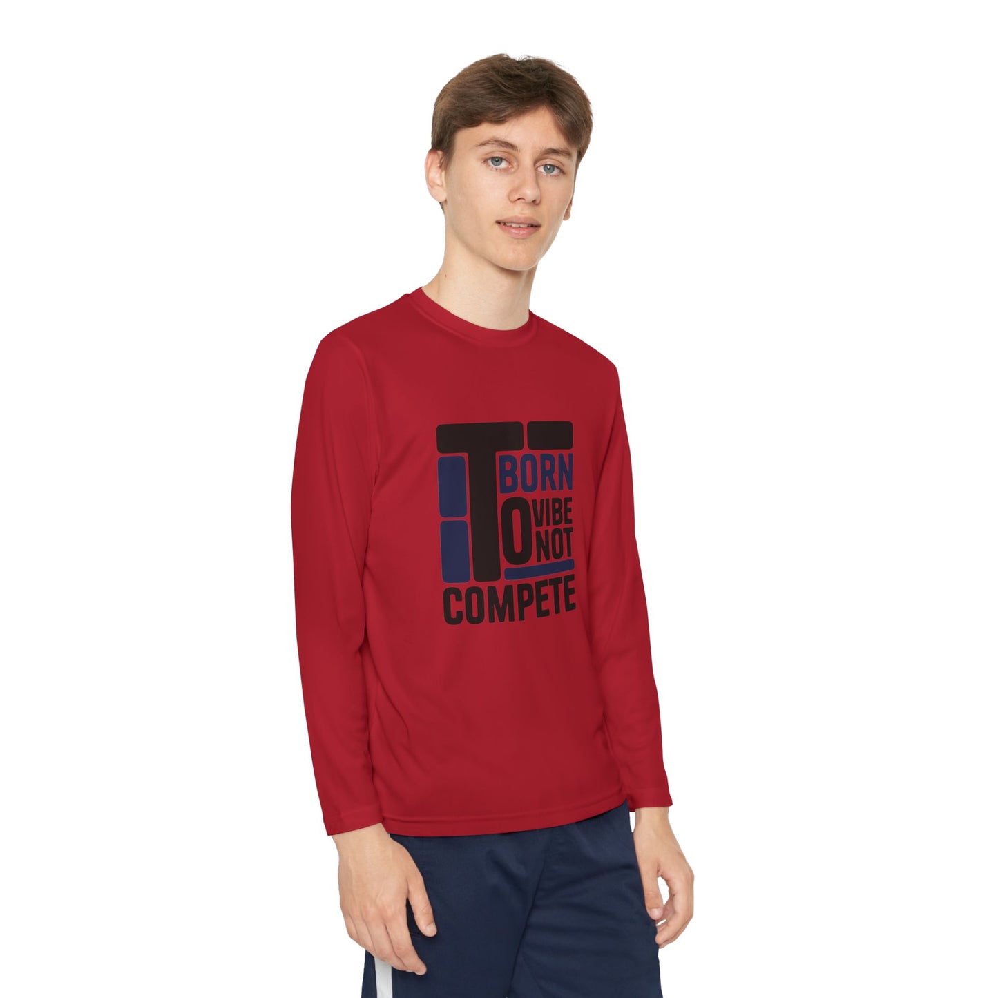 Vibrant Youth Long Sleeve Tee - Born to Vibe Not Compete, Kids Sportswear, Activewear, Gift for Young Competitors, Fun Playtime Shirt, [...]