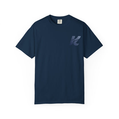 Garment-Dyed Men's T-Shirt with Modern K Design – Casual Street Style | Everyday Wear & Birthday Gift for Him