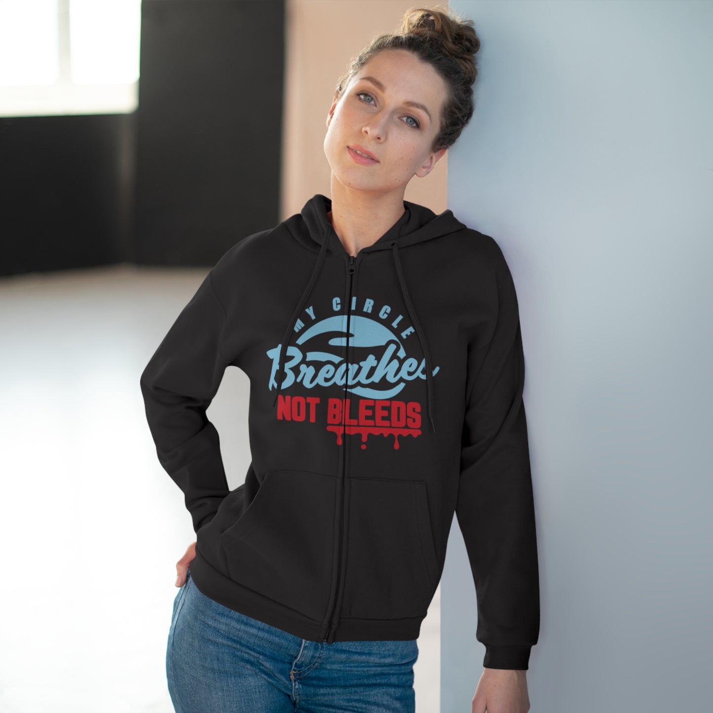 Unisex Hooded Zip Sweatshirt with Motivational Quote, Sports Hoodie, Casual Zip-Up, Fitness Gift, Layering Piece, Cozy Streetwear