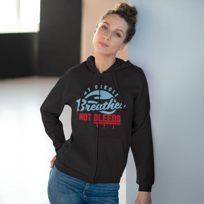 Unisex Hooded Zip Sweatshirt with Motivational Quote, Sports Hoodie, Casual Zip-Up, Fitness Gift, Layering Piece, Cozy Streetwear