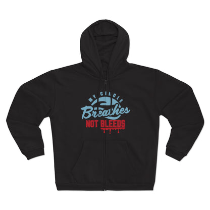 Unisex Hooded Zip Sweatshirt with Motivational Quote, Sports Hoodie, Casual Zip-Up, Fitness Gift, Layering Piece, Cozy Streetwear