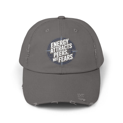Motivational Distressed Cap | Unisex Cap, Inspirational Hat, Casual Wear, Gift for Him/Her, Everyday Fashion
