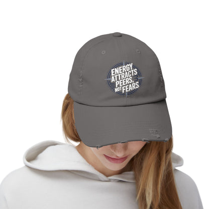 Motivational Distressed Cap | Unisex Cap, Inspirational Hat, Casual Wear, Gift for Him/Her, Everyday Fashion