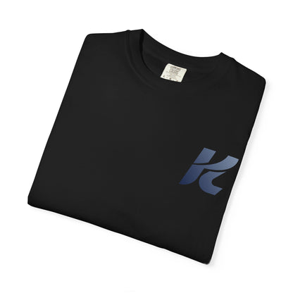Garment-Dyed Men's T-Shirt with Modern K Design – Casual Street Style | Everyday Wear & Birthday Gift for Him