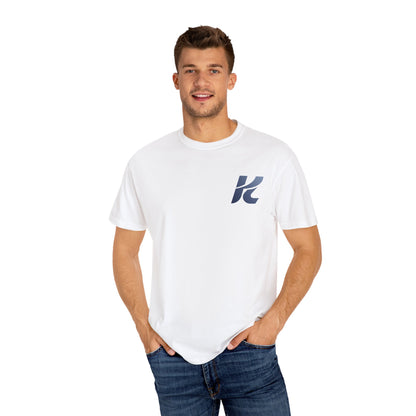 Garment-Dyed Men's T-Shirt with Modern K Design – Casual Street Style | Everyday Wear & Birthday Gift for Him