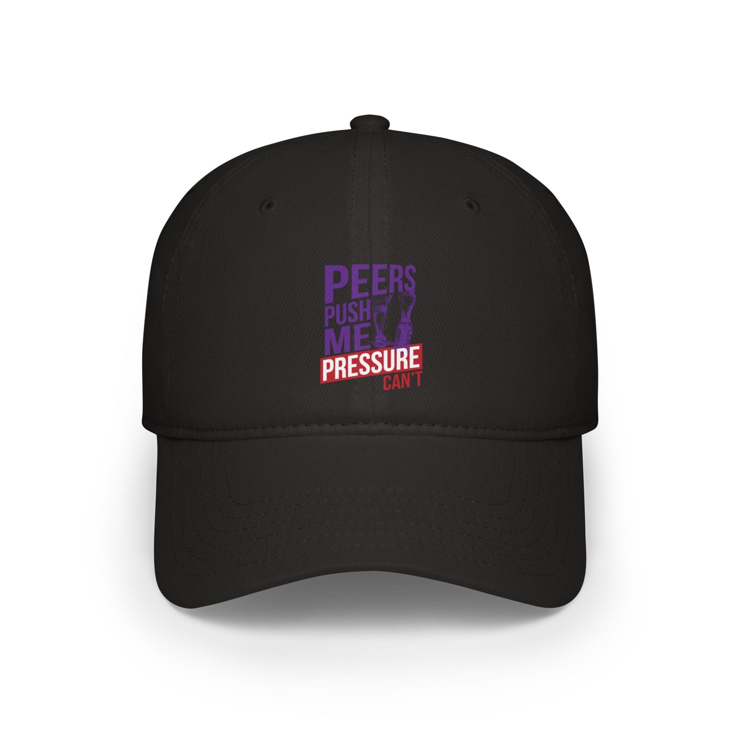 Empowering Low Profile Baseball Cap, Cool Cap for Teens, Casual Cap Gift for Students, Stylish Dad Hat, Pressure Can’t Hat