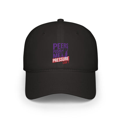 Empowering Low Profile Baseball Cap, Cool Cap for Teens, Casual Cap Gift for Students, Stylish Dad Hat, Pressure Can’t Hat