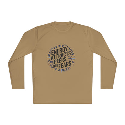 Motivational Long Sleeve Tee - Energy Attracts Peers, Not Fears, Inspirational T-Shirt, Unisex Top for Everyday Wear, Perfect for [...]