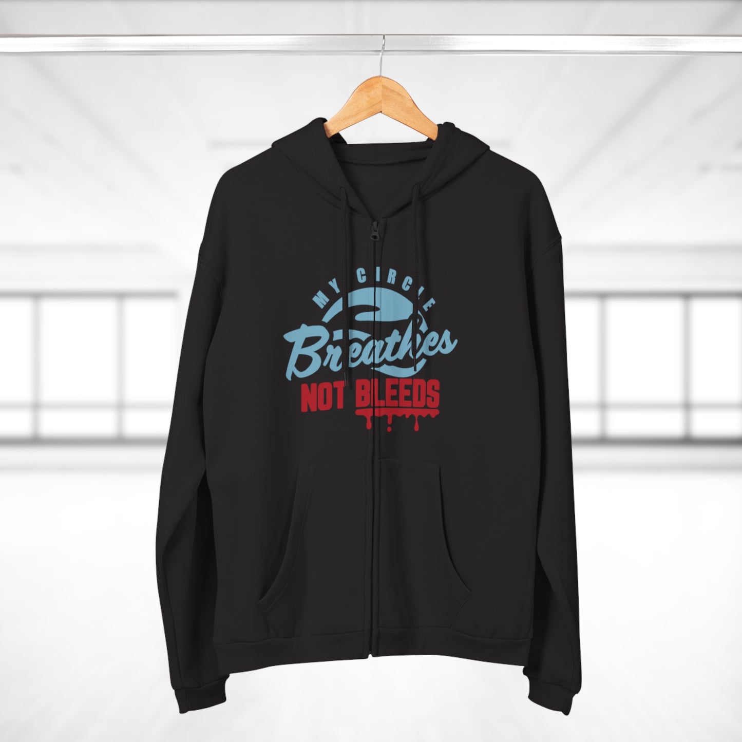 Unisex Hooded Zip Sweatshirt with Motivational Quote, Sports Hoodie, Casual Zip-Up, Fitness Gift, Layering Piece, Cozy Streetwear