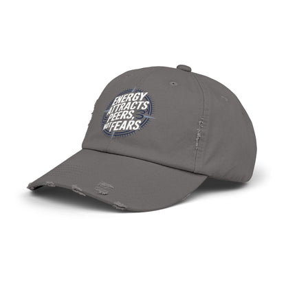 Motivational Distressed Cap | Unisex Cap, Inspirational Hat, Casual Wear, Gift for Him/Her, Everyday Fashion