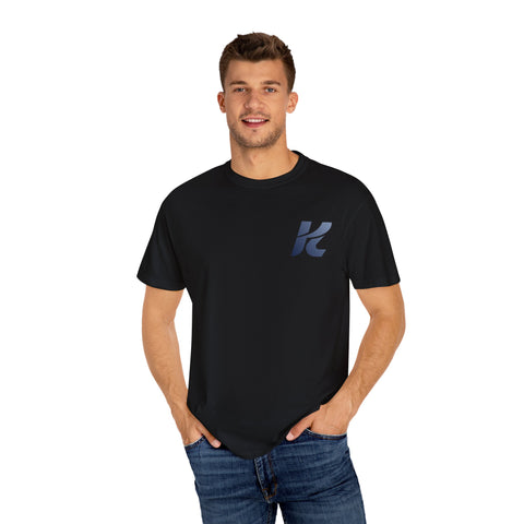 Garment-Dyed Men's T-Shirt with Modern K Design – Casual Street Style | Everyday Wear & Birthday Gift for Him